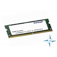 Модуль памяти DDR-4 noECC Unbuf SO-Dimm, 4GB, Patriot, 2400 U, PSD44G240081S 